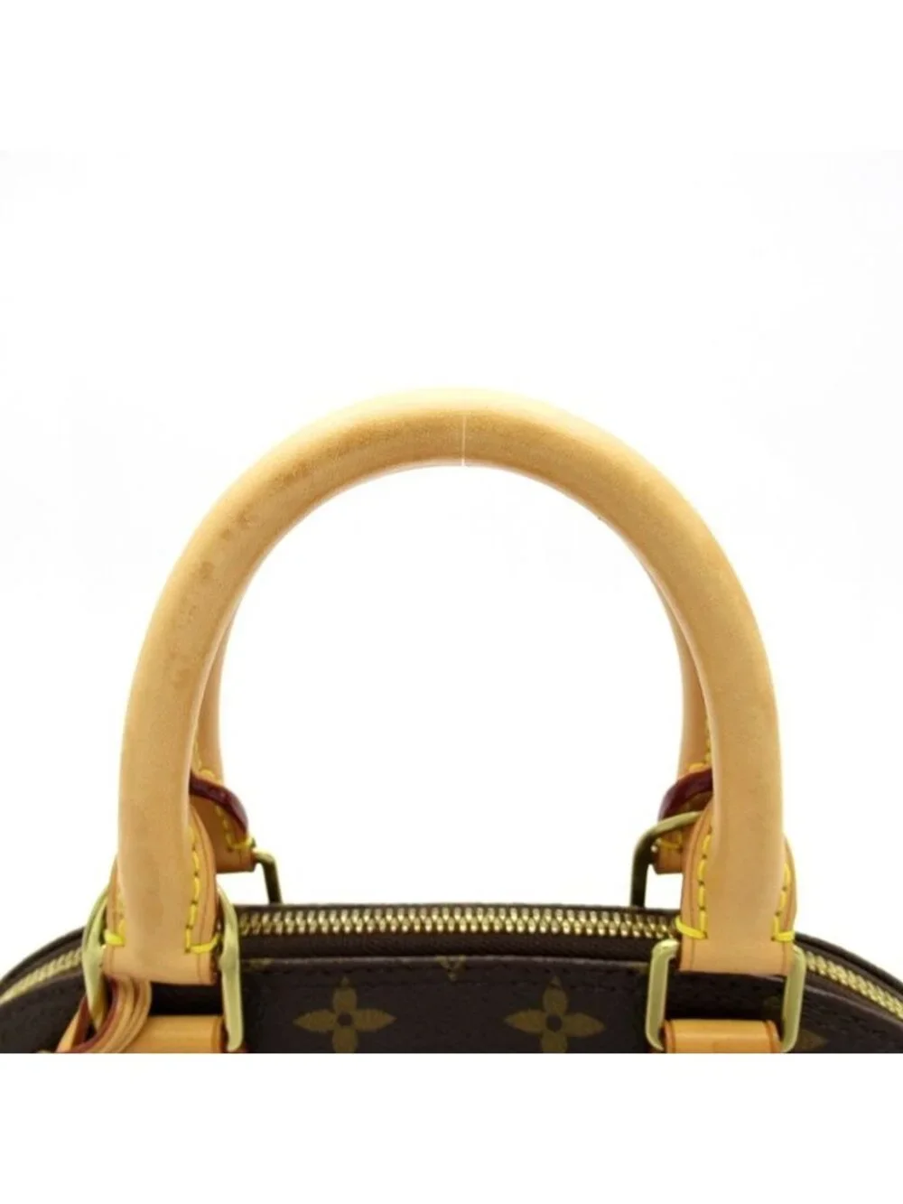 Louis Vuitton Alma BB World Tour Monogram Handbag Brown